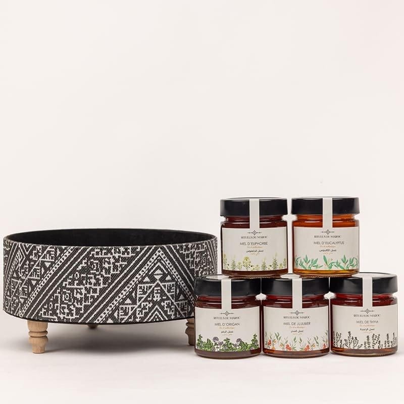 Coffret Miels du Maroc 1 Coffret Miels du Maroc – assortiment de miels purs et naturels marocains