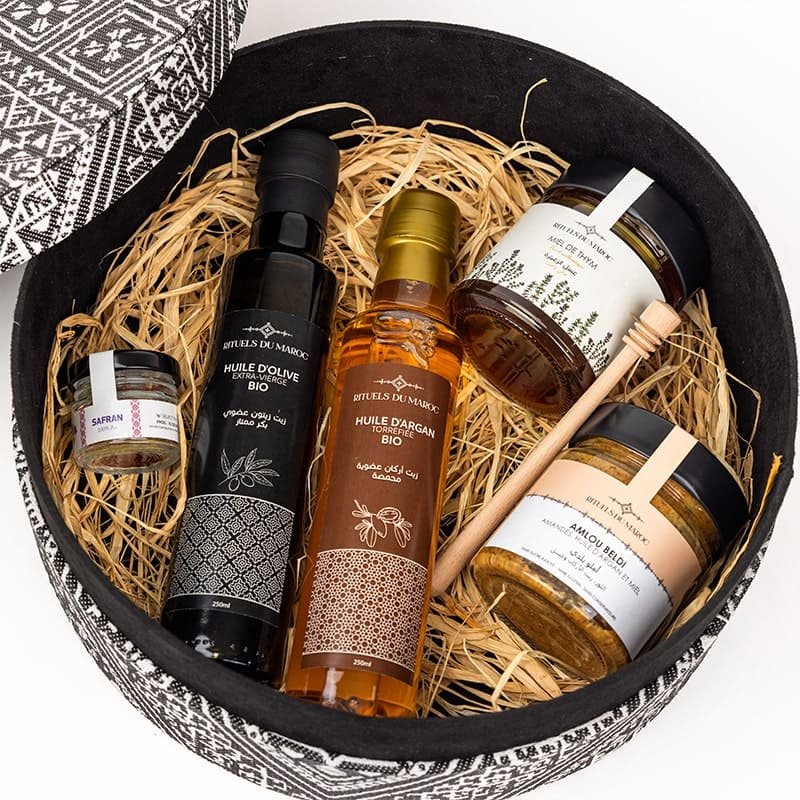 Coffret Terroir Traditionnel 2 Coffret Terroir Traditionnel Rituels du Maroc – produits artisanaux marocains