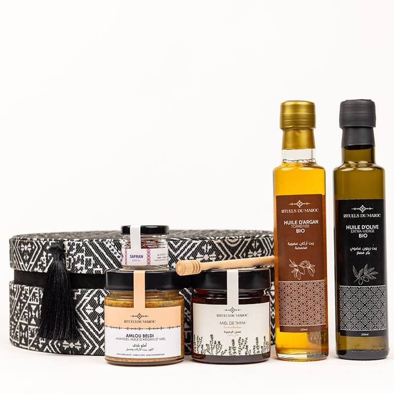 Coffret Terroir Traditionnel 1 Coffret Terroir Traditionnel Rituels du Maroc – produits artisanaux marocains