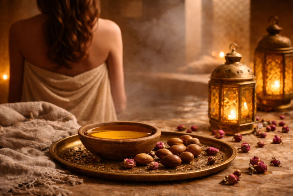 Les rituels du Maroc : secrets de beauté ancestraux entre tradition, bien-être et naturalité 1 Rituel de beauté marocain à base d’huile d’argan